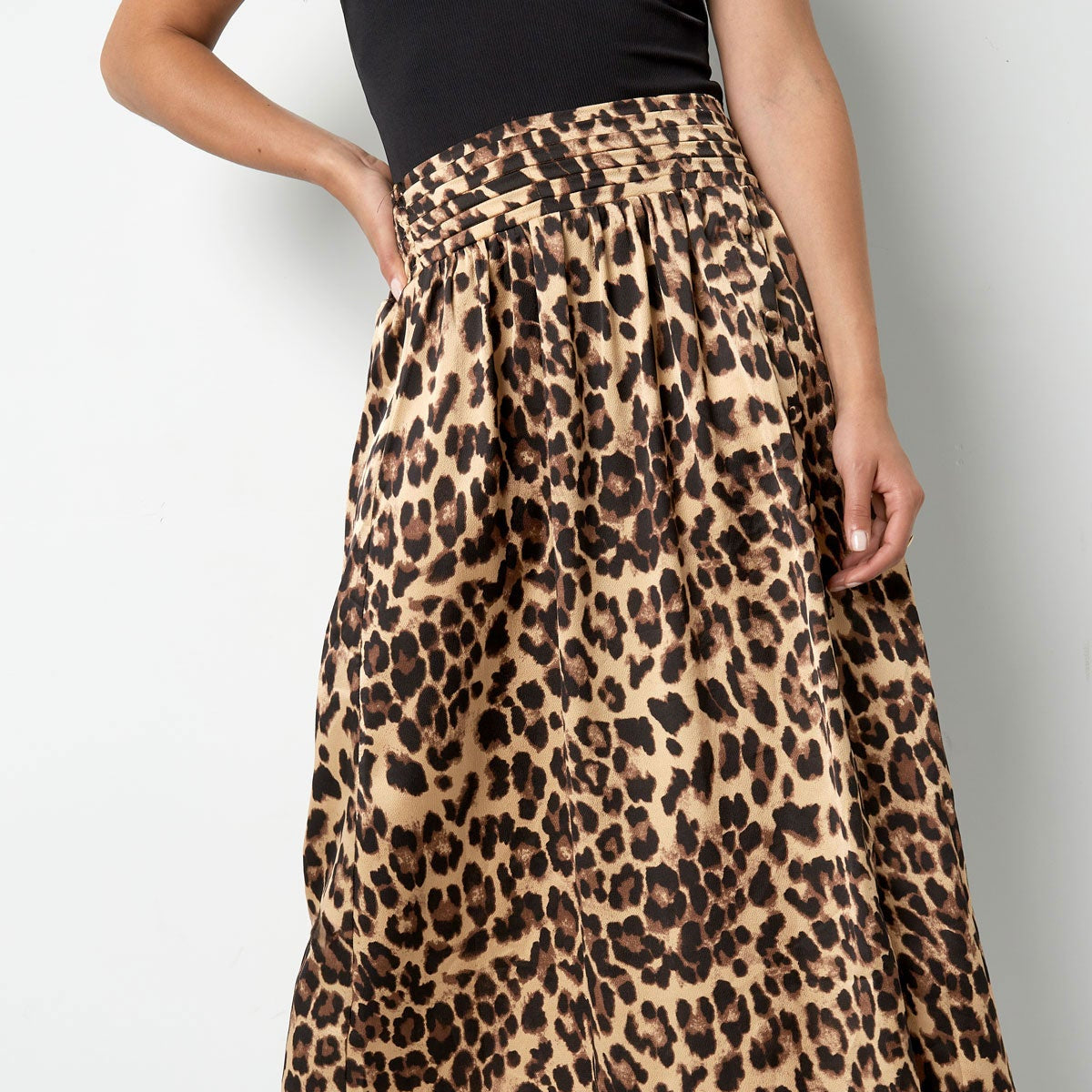 Leopard maxi skirt