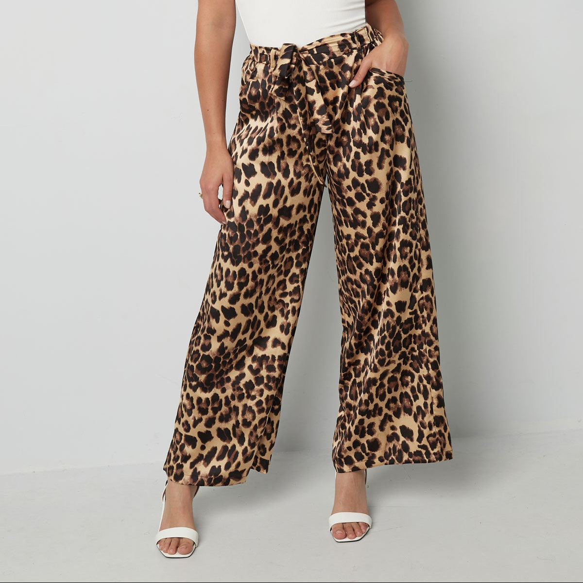 luipaard print broek