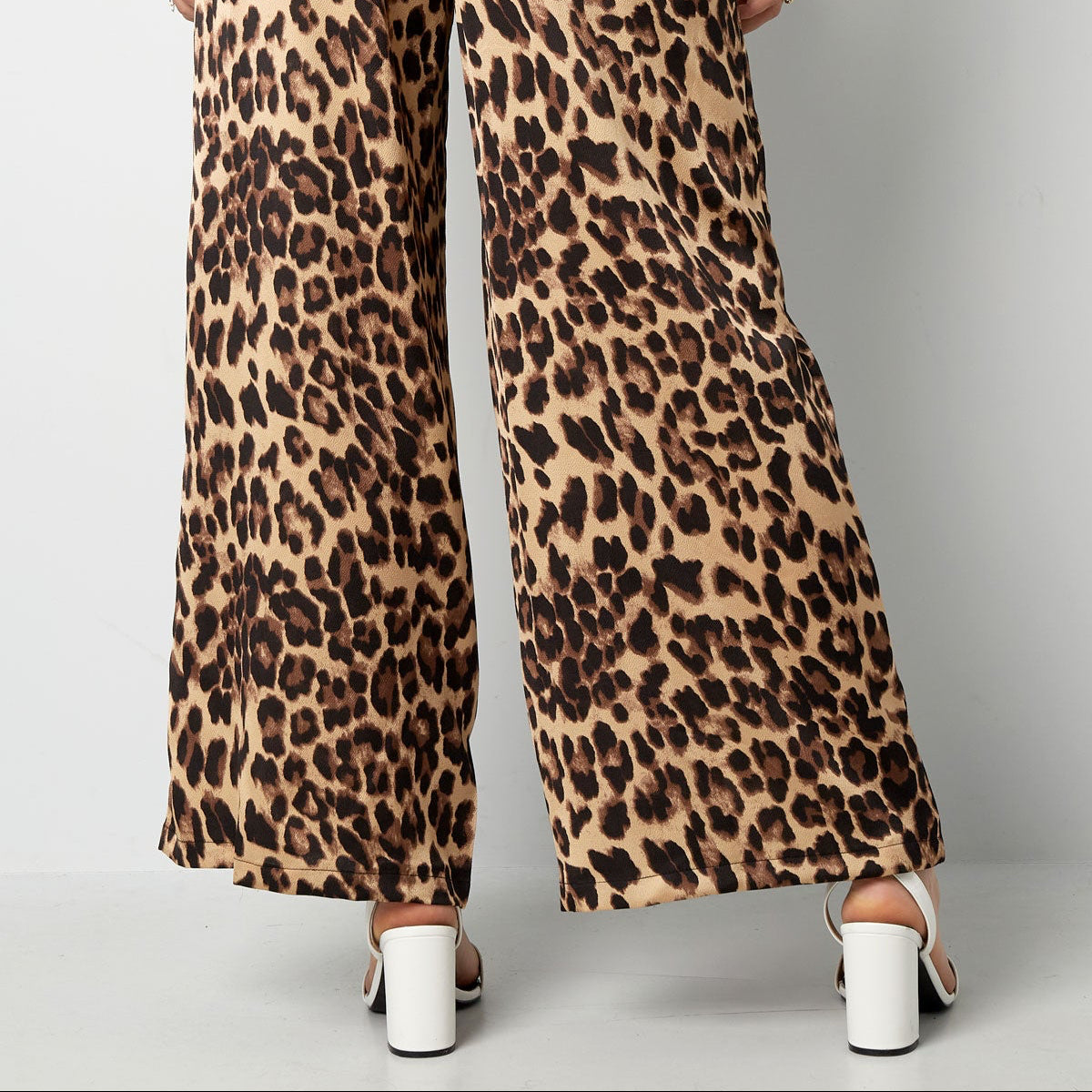 High waist leopard pants