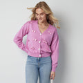 Strikjes vest roze