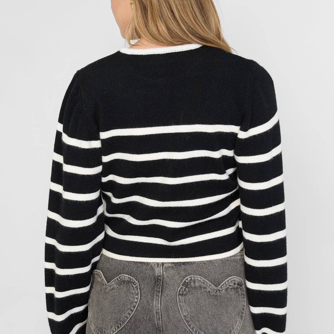 Lieve streep zwart/wit