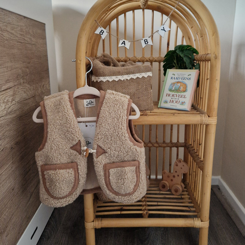 Teddy gilet beige