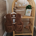 Teddy gilet bruin