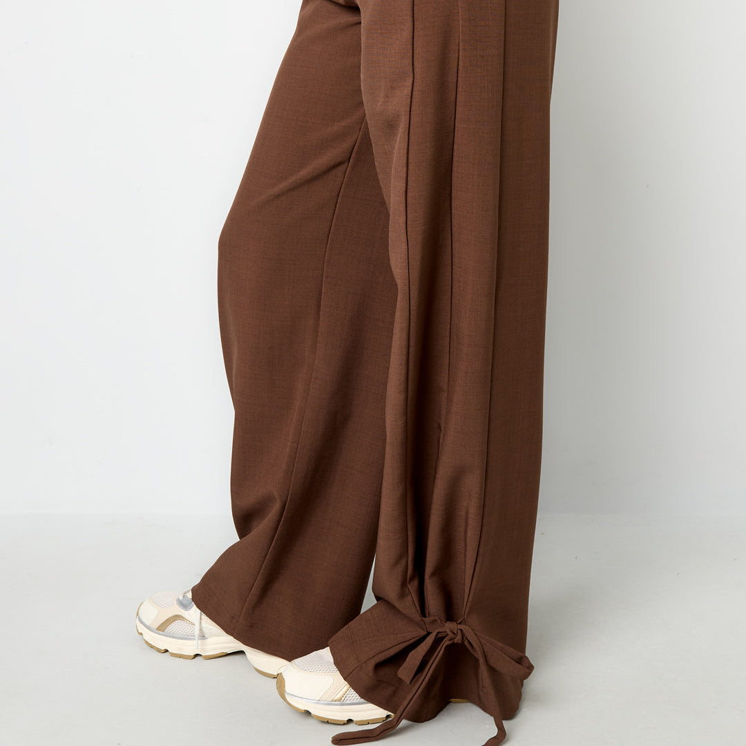 Bruine strik pantalon