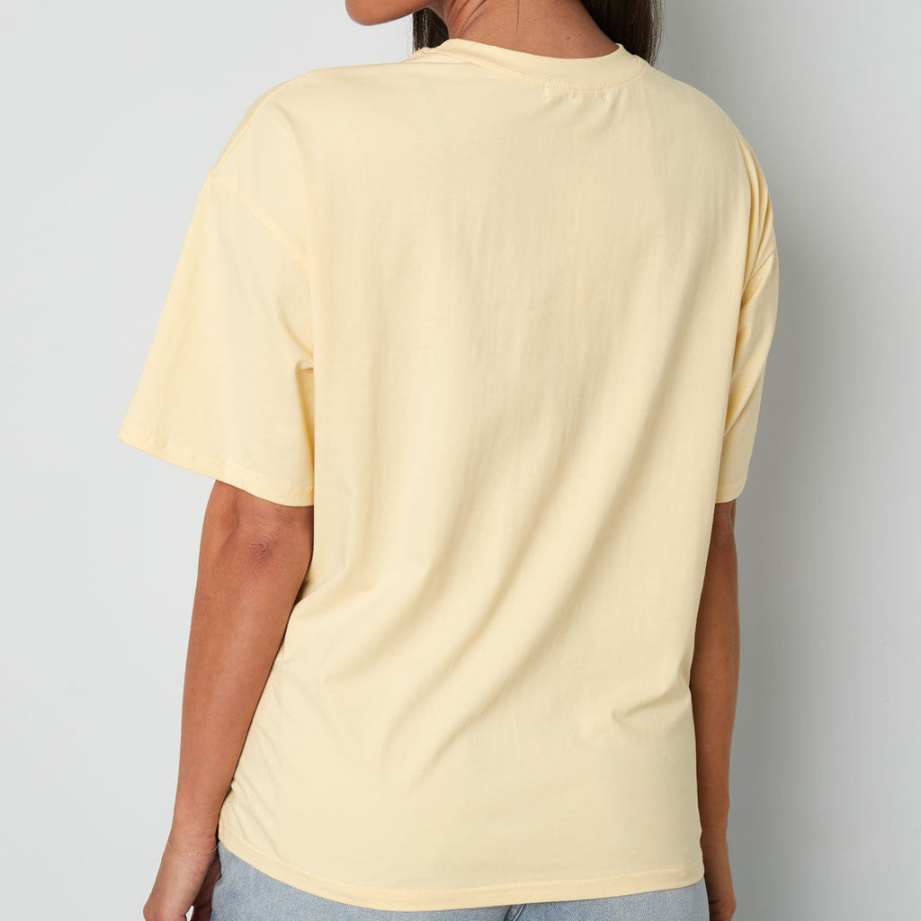 Ciao bella T-shirt geel