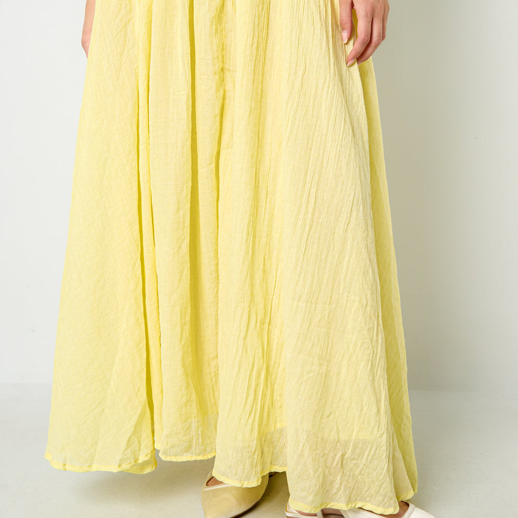 linnen rok geel