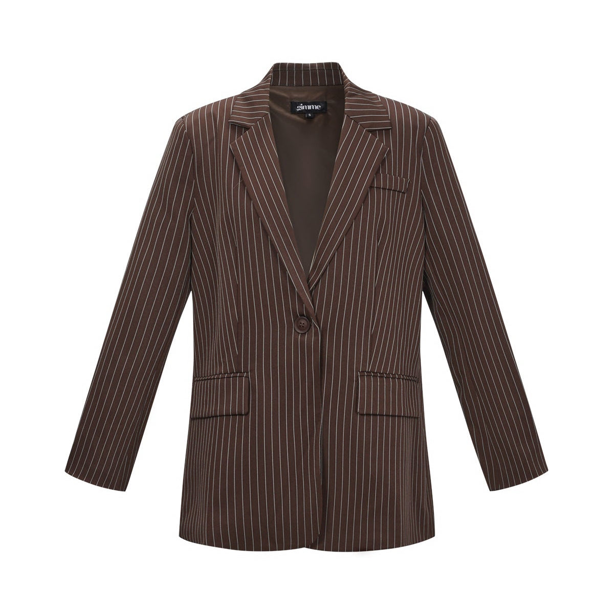 Asymetrische blazer bruin