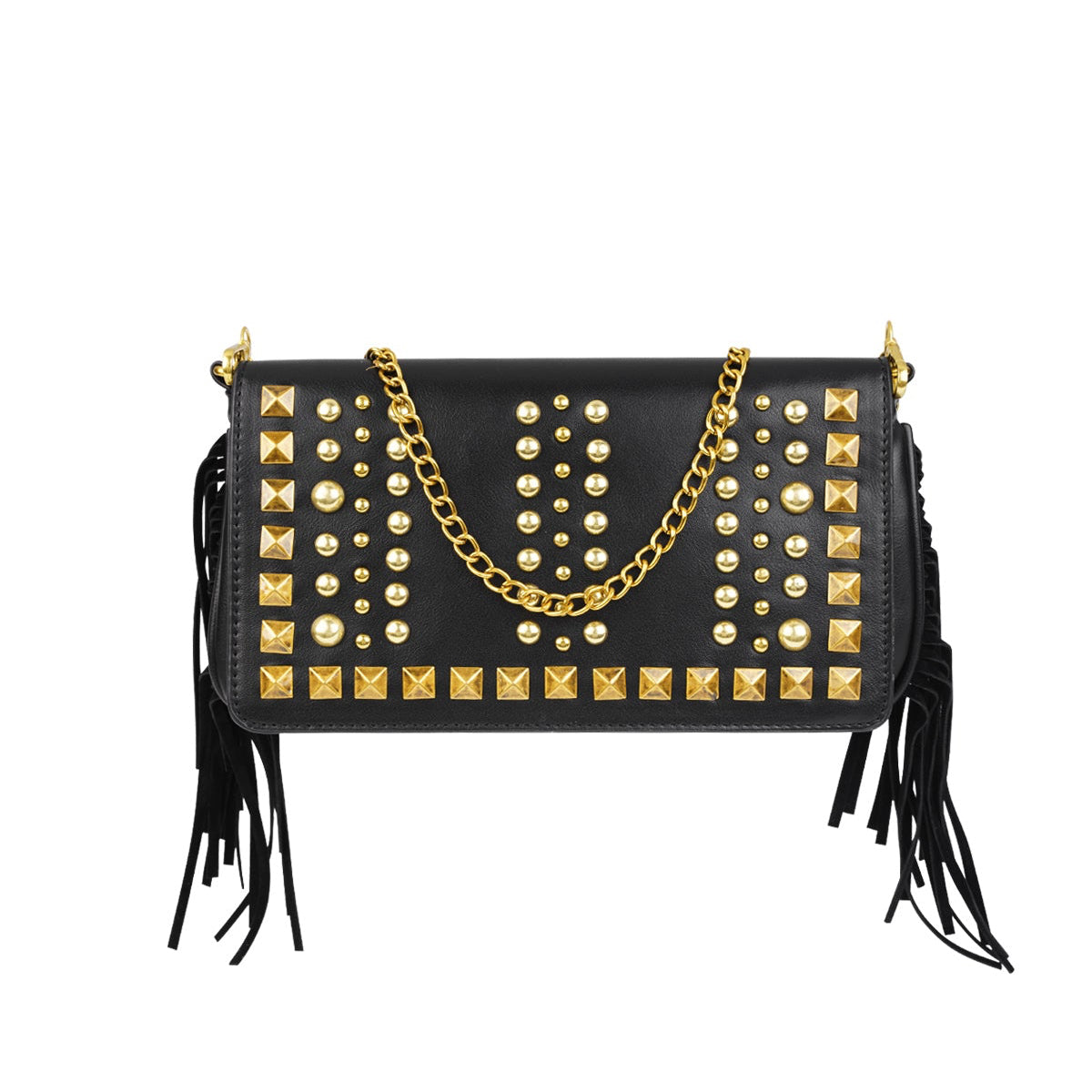 Studs schoudertas zwart