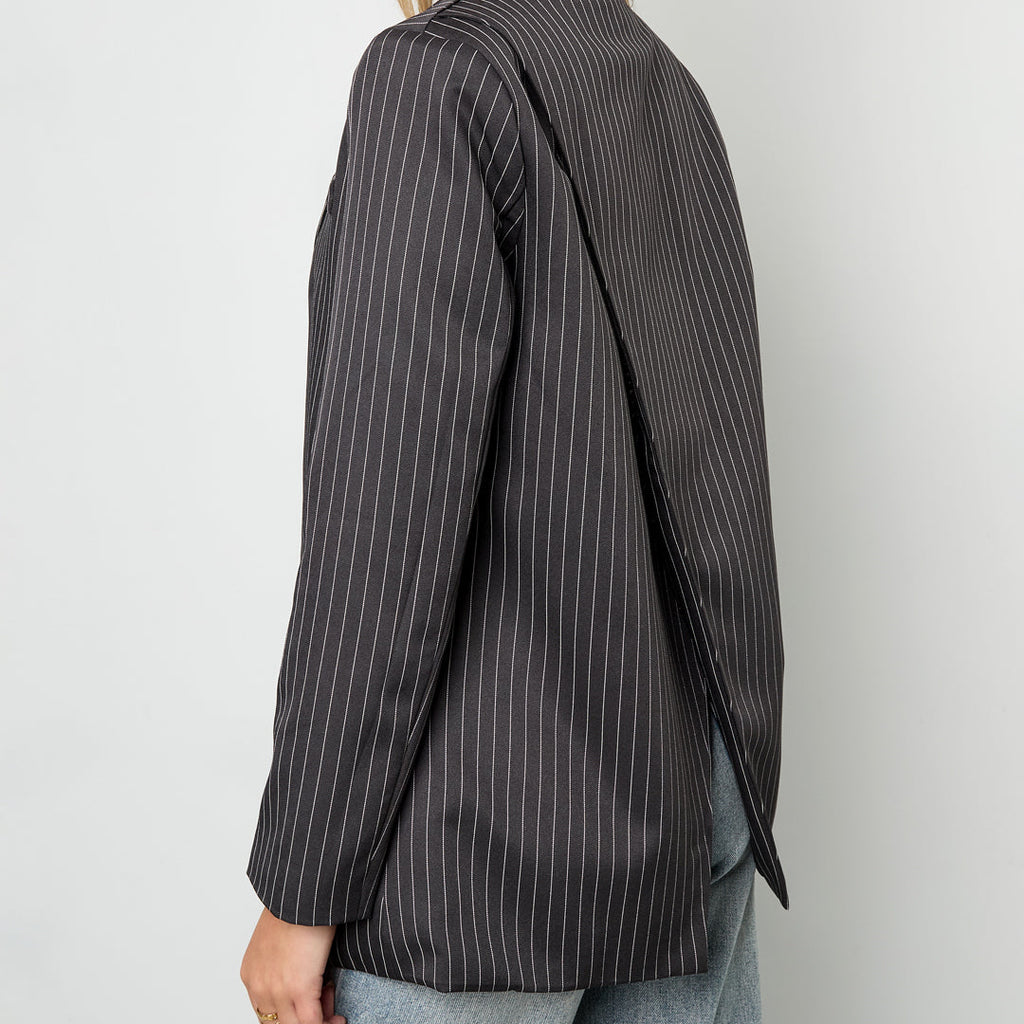 Asymetrische blazer grijs