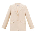 Strik blazer creme