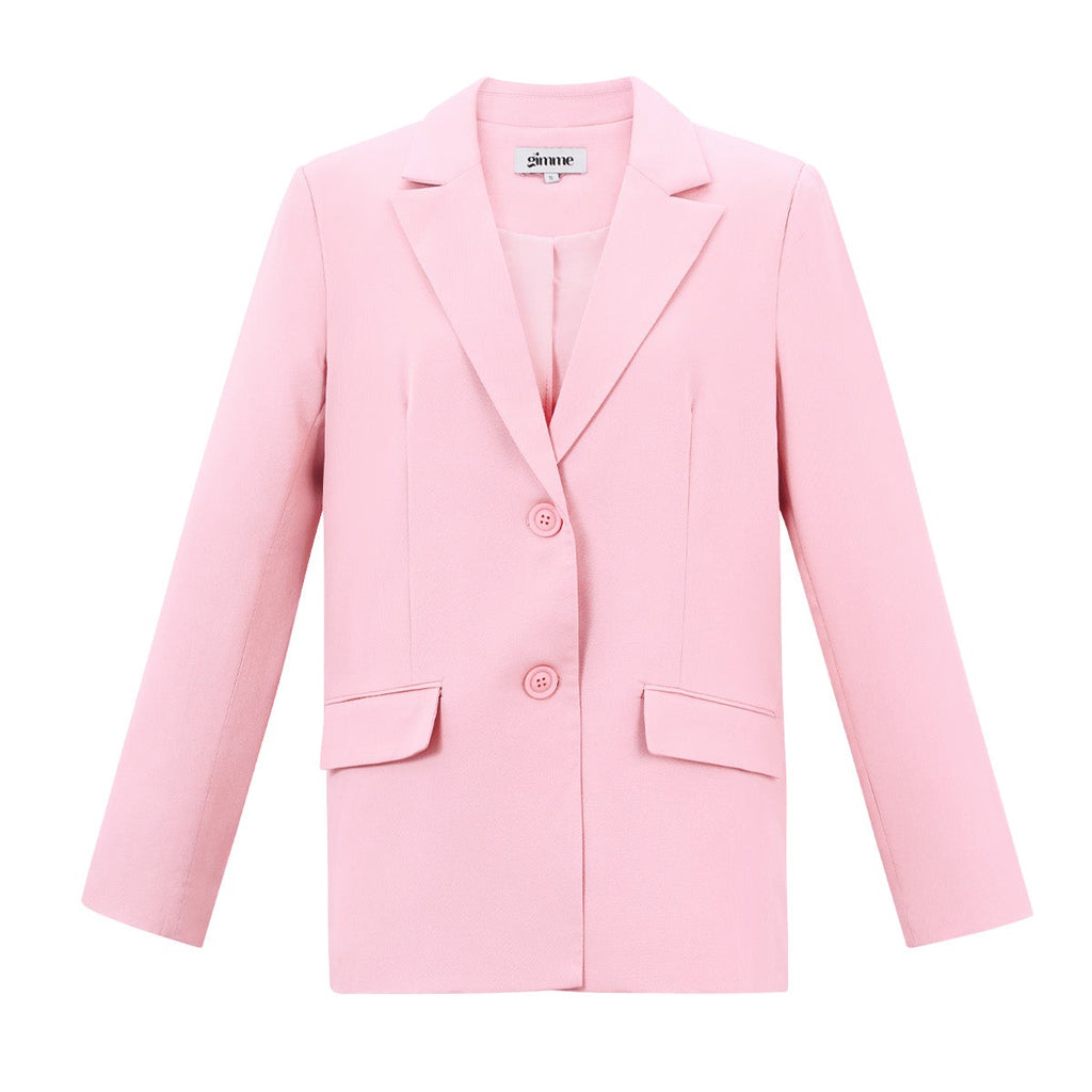 Strik blazer roze