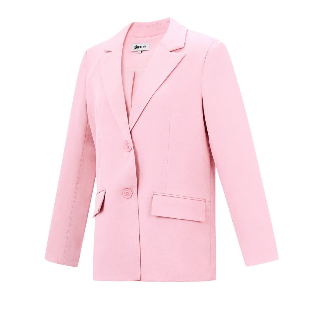 Strik blazer roze