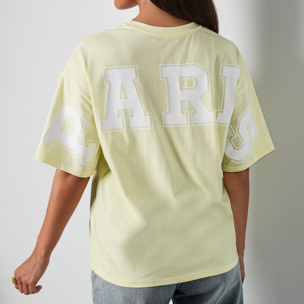 Paris T-shirt geel