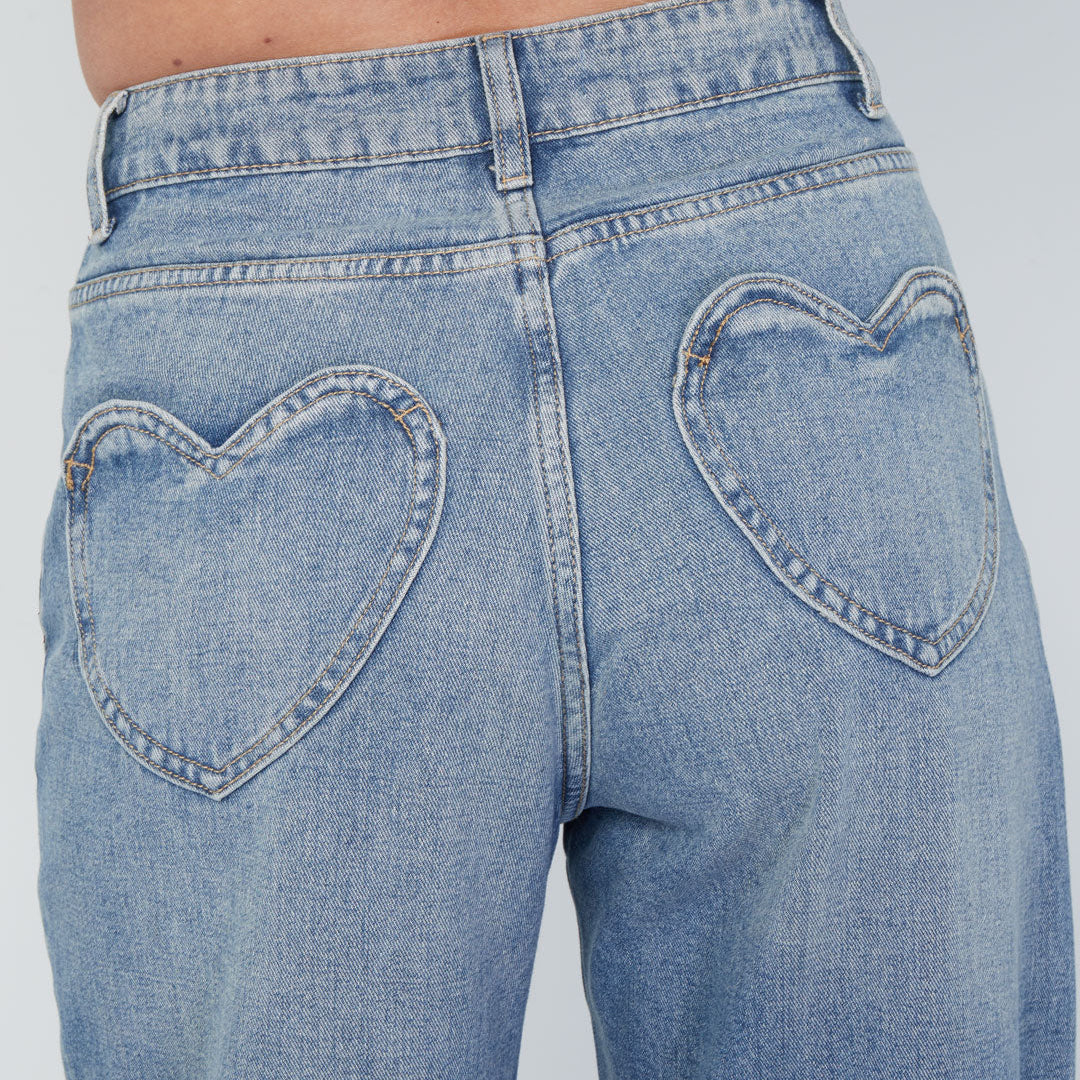 Heart straight jeans