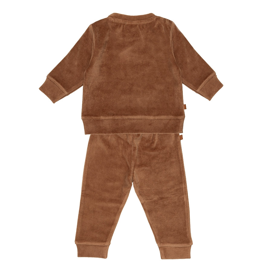 Cozy set cognac verlours