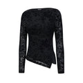 Zwarte top met bloemenprint