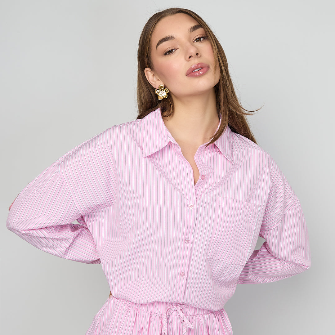 roze blouse