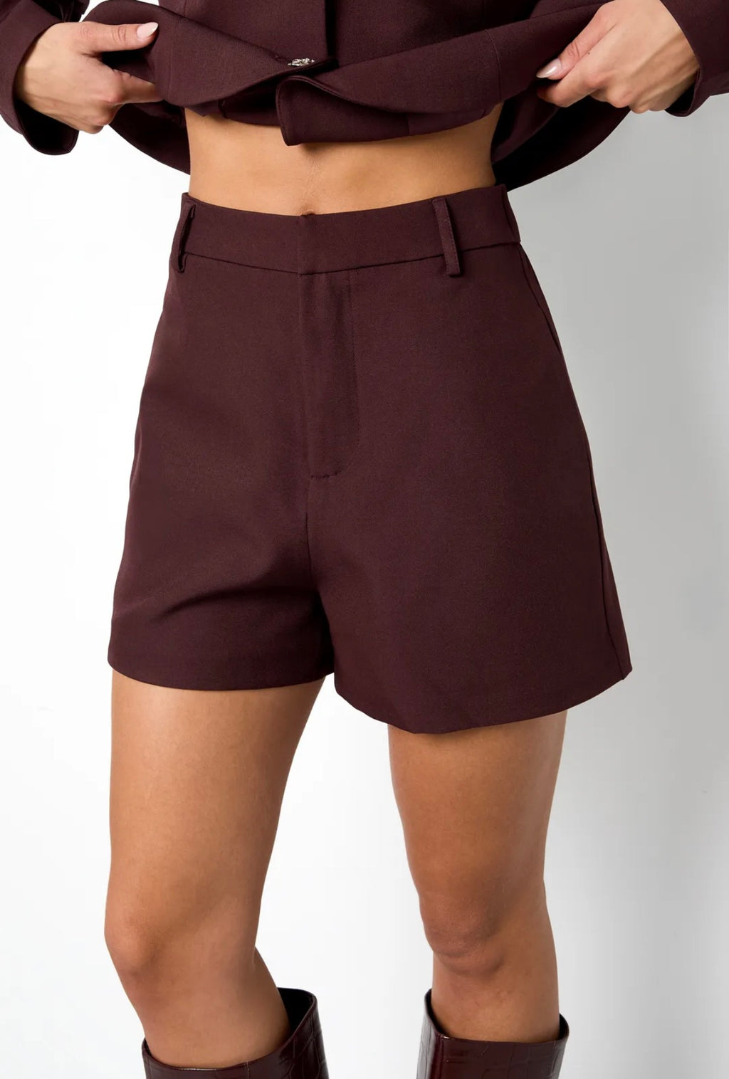 Pantalon short bordeaux