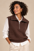 Gebreid gilet bruin