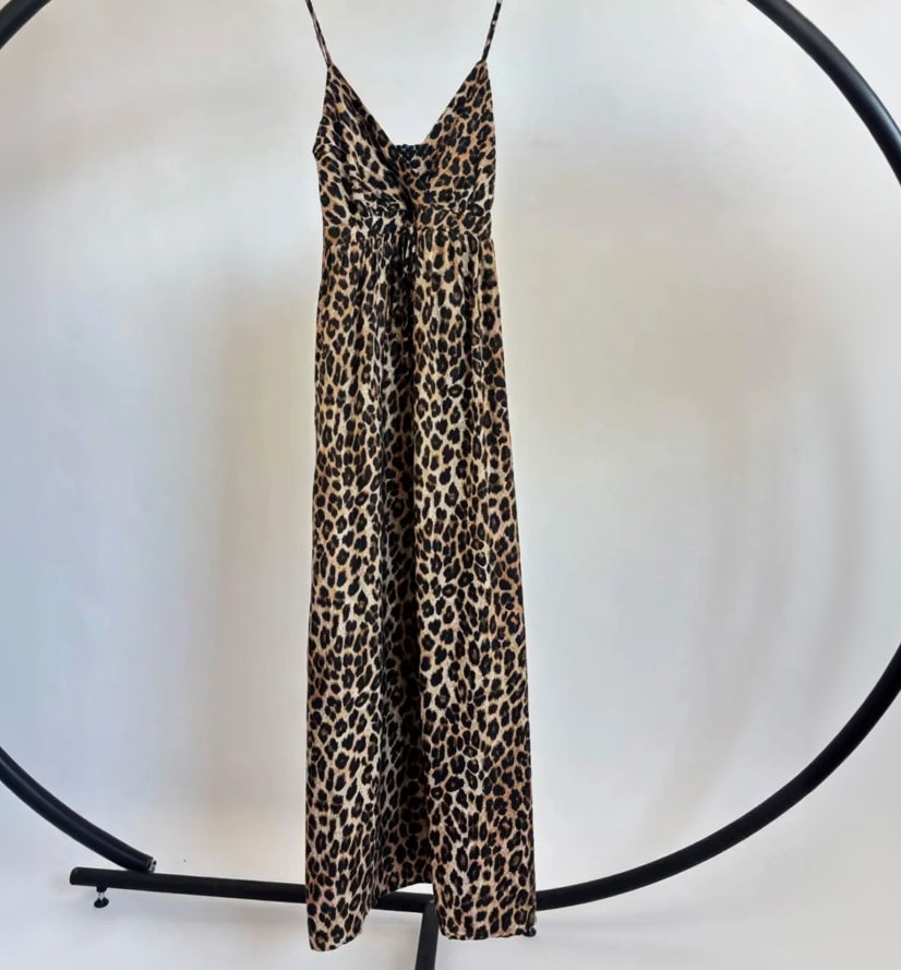 Panterprint maxi jurk