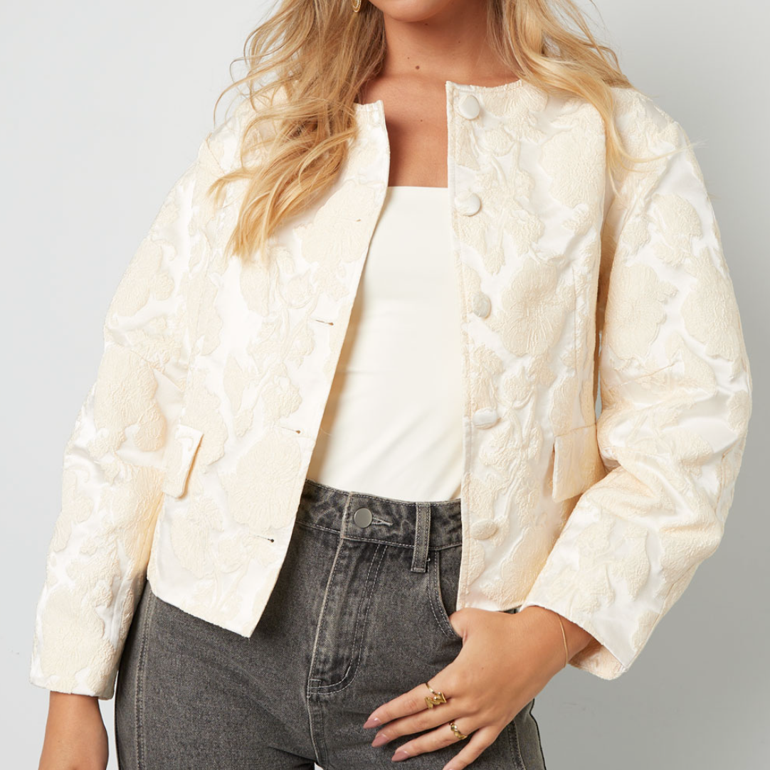 Jacquard jacket wit