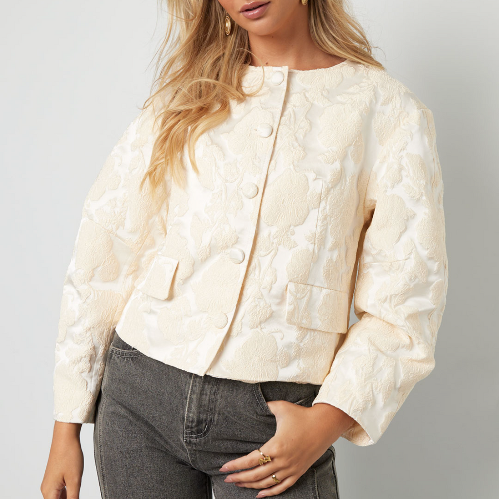 Jacquard jacket wit
