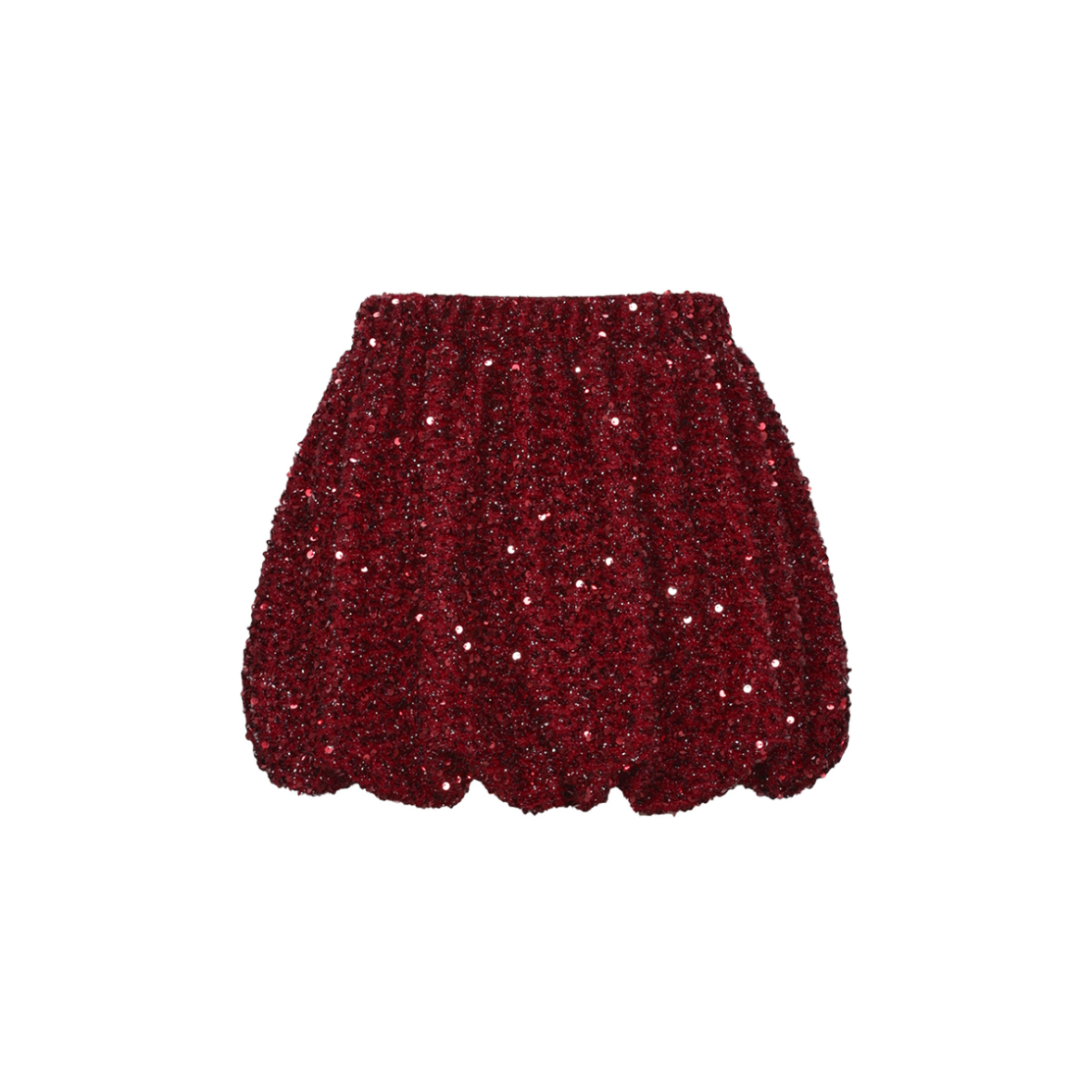 Pailletten skort rood