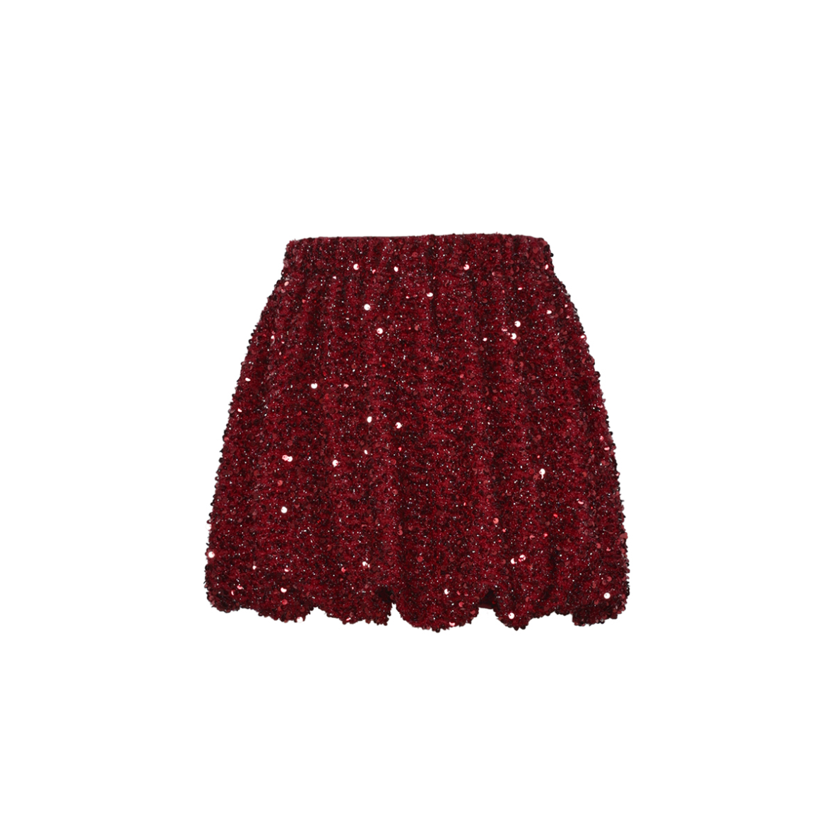Pailletten skort rood