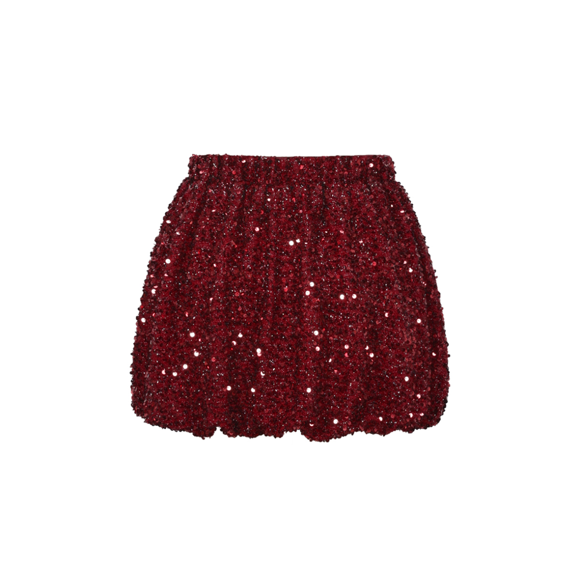 Pailletten skort rood