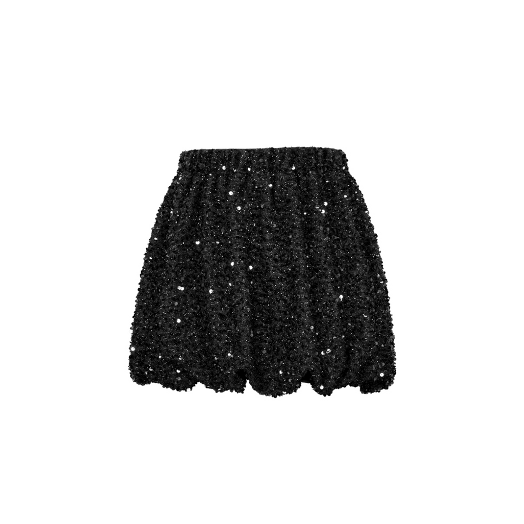 Pailetten skort zwart