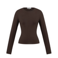 Basic longsleeve bruin