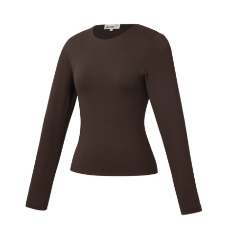 Basic longsleeve bruin