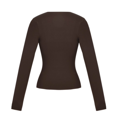 Basic longsleeve bruin