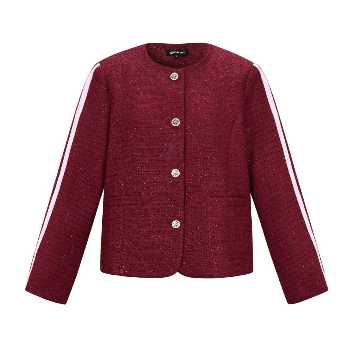 Tweed blazer rood