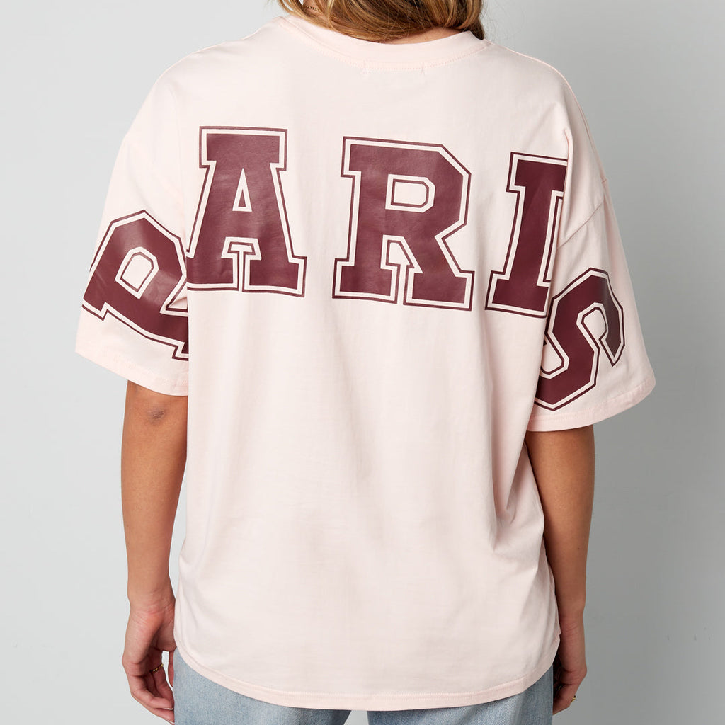 Paris T-shirt roze