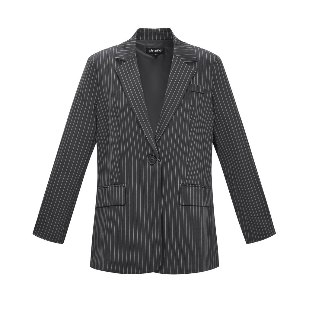 Asymetrische blazer grijs