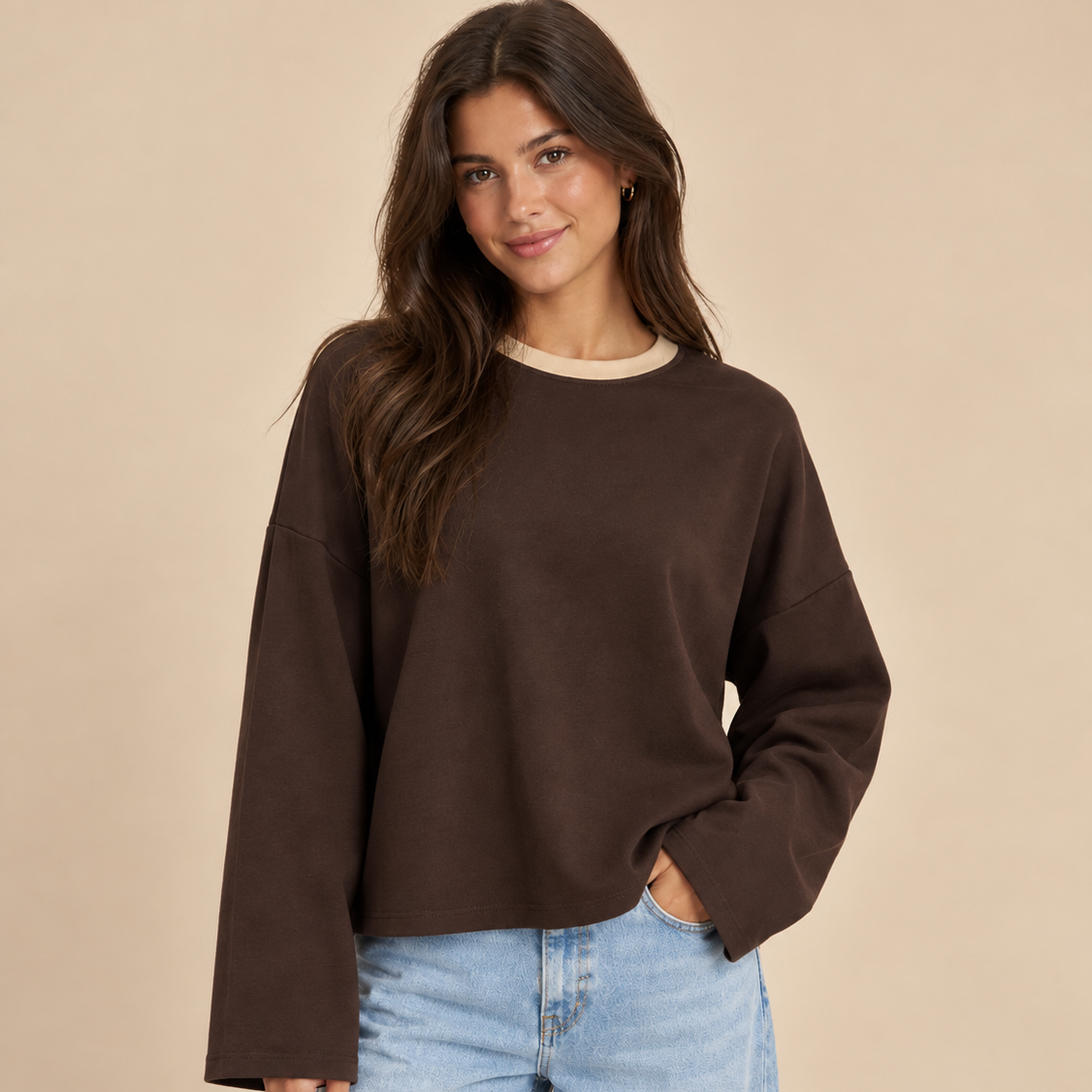 Longsleeve bruin