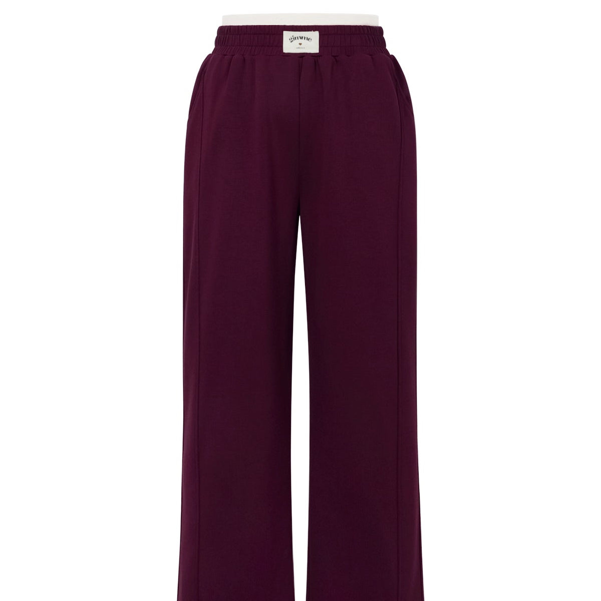 Sporty wide leg bordeaux