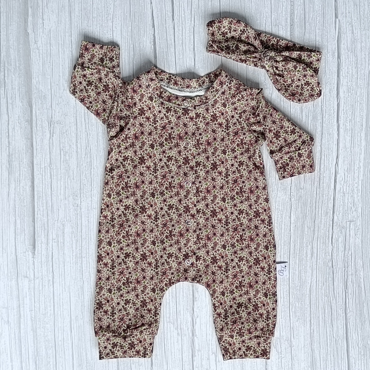 Bloemen boxpakje oud roze