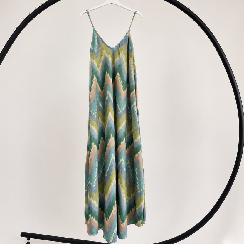 Lurex jurk blauw